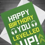 Funny Birthday Card For Brother Son Levelled Up Gaming Theme