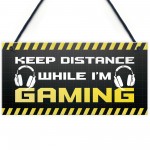 Gaming Warning Bedroom Sign Birthday Christmas Gift For Gamer