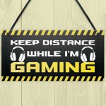 Gaming Warning Bedroom Sign Birthday Christmas Gift For Gamer