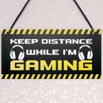 Gaming Warning Bedroom Sign Birthday Christmas Gift For Gamer