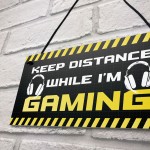 Gaming Warning Bedroom Sign Birthday Christmas Gift For Gamer