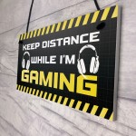 Gaming Warning Bedroom Sign Birthday Christmas Gift For Gamer