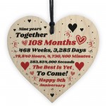 9th Anniversary Gift Husband Wife Wedding One Year Mr & Mrs Gift