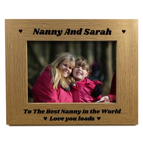 Best Nanny 7x5 Personalised Frame Gift From Grandchildren Nanny