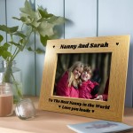 Best Nanny 7x5 Personalised Frame Gift From Grandchildren Nanny