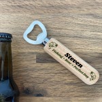 Funny Fishing Gift Personalised Bottle Opener Dad Uncle Birthday