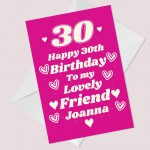 Personalised Birthday Card For Bestie Best Friend 30th Birthday