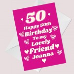 Personalised Birthday Card For Bestie Best Friend 50th Birthday
