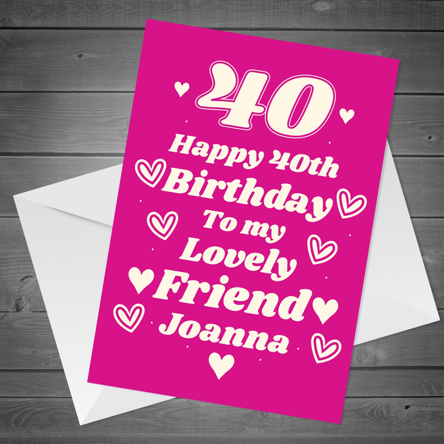 Personalised Birthday Card For Bestie Best Friend 40th Birthday