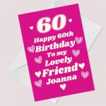 Personalised Birthday Card For Bestie Best Friend 60th Birthday