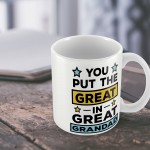 Great Grandad Novelty Mug Birthday Christmas Gift For Grandad