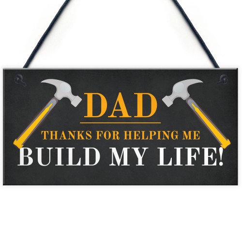 Dad Thank You Novelty Hanging Sign Christmas Birthday Dad Gift 