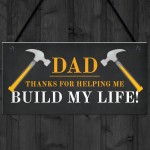 Dad Thank You Novelty Hanging Sign Christmas Birthday Dad Gift 