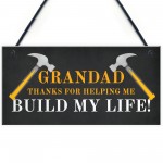 Grandad Thank You Novelty Hanging Sign Christmas Birthday Gift