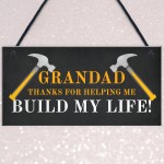 Grandad Thank You Novelty Hanging Sign Christmas Birthday Gift