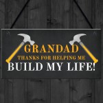 Grandad Thank You Novelty Hanging Sign Christmas Birthday Gift