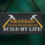 Grandad Thank You Novelty Hanging Sign Christmas Birthday Gift