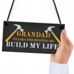 Grandad Thank You Novelty Hanging Sign Christmas Birthday Gift