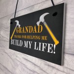 Grandad Thank You Novelty Hanging Sign Christmas Birthday Gift