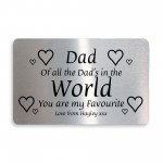 Thank You Gift For Dad Metal Wallet Insert Birthday Christmas