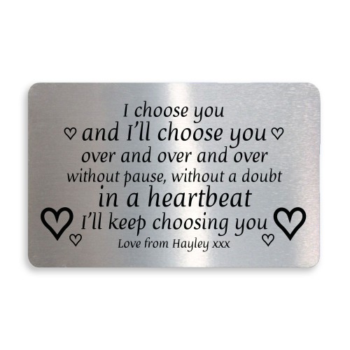 Personalised Keepsake Anniversary Gift For Boyfriend Girlfriend