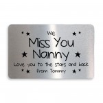 Personalised Nanny Metal Card Christmas Gifts Keepsake Gifts