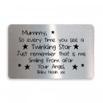 Personalised Mummy Gifts Metal Card For Purse Christmas Gifts