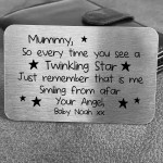 Personalised Mummy Gifts Metal Card For Purse Christmas Gifts