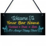 Personalised Bar Sign Plaque Man Cave Shed Garage Home Pub 