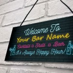 Personalised Bar Sign Plaque Man Cave Shed Garage Home Pub 