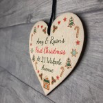 New Home 1st Christmas Tree Decoration Wood Bauble Personalised