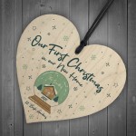 New Home Gift First Christmas Wood Bauble Personalised Decor