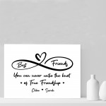 Best Friends Untie Knot Print Personalised Birthday