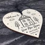 Personalised House Warming Gift Our New Home Gift Wood Heart