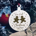 Our First Christmas Together Wooden Hanging Bauble For Christmas