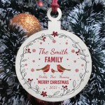 Personalised 1st Christmas Bauble Family Tree Decoration