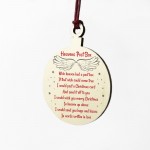 Wooden Memorial Bauble Poem Wooden Hanging Tree Decoration