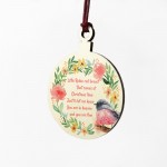 Robin Red Breast Memorial Bauble Hanging Tree Decoration