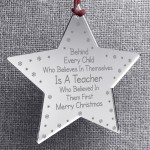 Thank You Gift For Teacher Engraved Star Christmas Gift