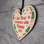 Personalised Our 1st Christmas Decoration With Dog Puppy Bauble