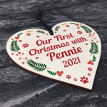 Personalised Our 1st Christmas Decoration With Dog Puppy Bauble