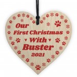 Personalised First Christmas Decoration Dog Bauble Puppy Gift