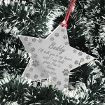 Personalised Christmas Bauble For Pet Dog Engraved Star Memorial