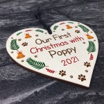 Personalised Dog Bauble Puppy Ornament First Christmas Decor