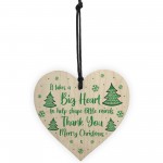 Thank You Gift For Teacher Christmas Wooden Heart Gift