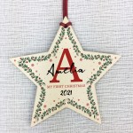 Personalised My First Christmas Bauble Tree Decoration 1st Xmas 