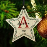 Personalised My First Christmas Bauble Tree Decoration 1st Xmas 