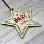 My 1st Christmas Bauble Personalised Wood Tree Decoration