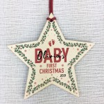 My 1st Christmas Bauble Personalised Wood Tree Decoration