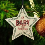 My 1st Christmas Bauble Personalised Wood Tree Decoration